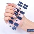 thumbnail image 4 of 1 Sheet 18 PCS Christmas Semi Cured Gel Nail Strips Red Glitter Gel Nail Stickers | Gel Nail Wraps, 4 of 11