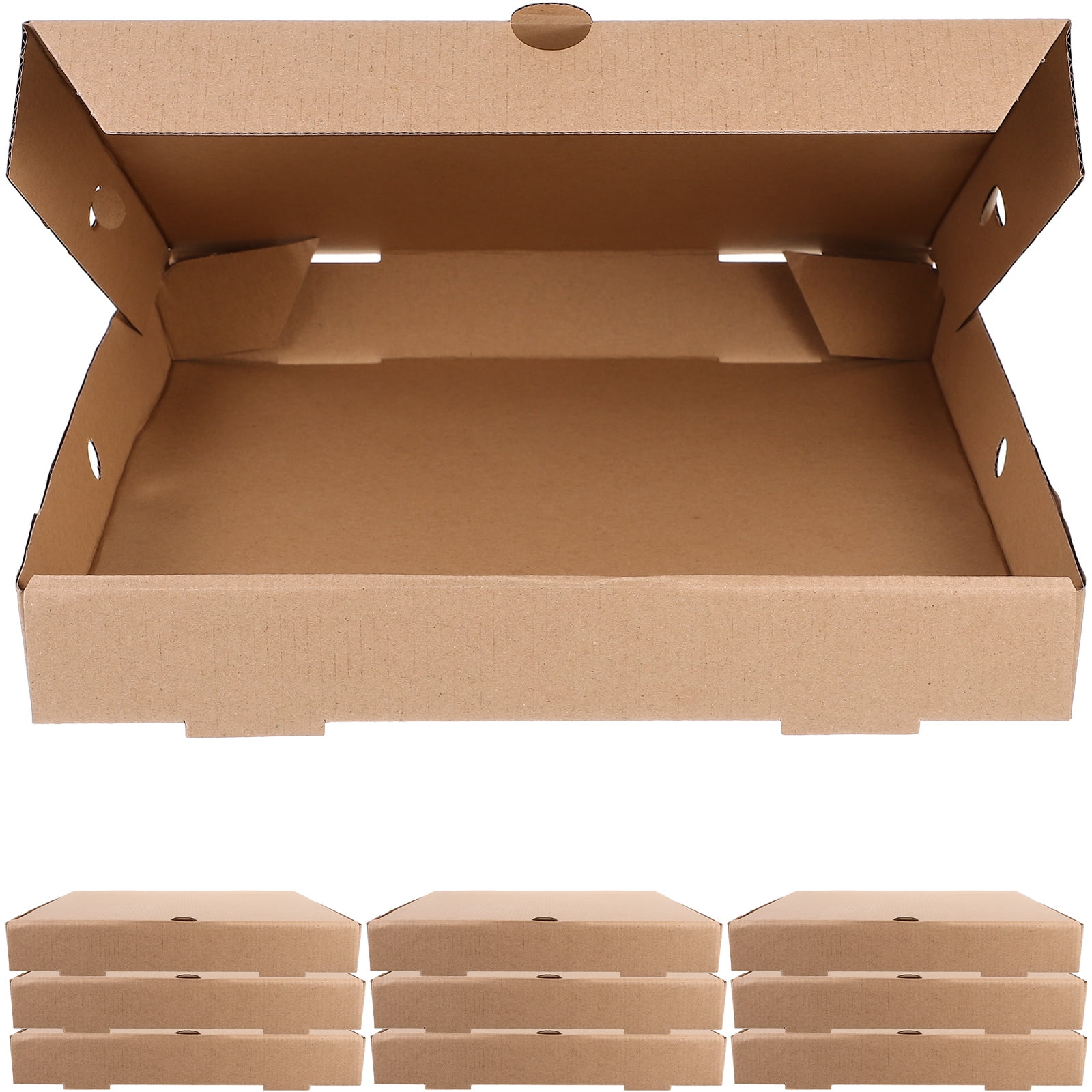 10pcs Corrugated Paper Pizza Box Empty Corrugated Paper Pizza
