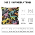 thumbnail image 6 of Acheng  Dinosaur Throw Pillow Cover Seamless Colorful Cute Cartoon Animal Dinosaur Dragon Pattern Decorative Rectangular Pillowcase for Sofa and Bed Couch  White, 6 of 6