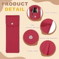 thumbnail image 3 of Elastic Band Pen Holder, 2Pcs Adjustable Leather Pen Sleeve Pouch for Notebook Journal Planner Tablet Office Classroom, Fuchsia, 3 of 6