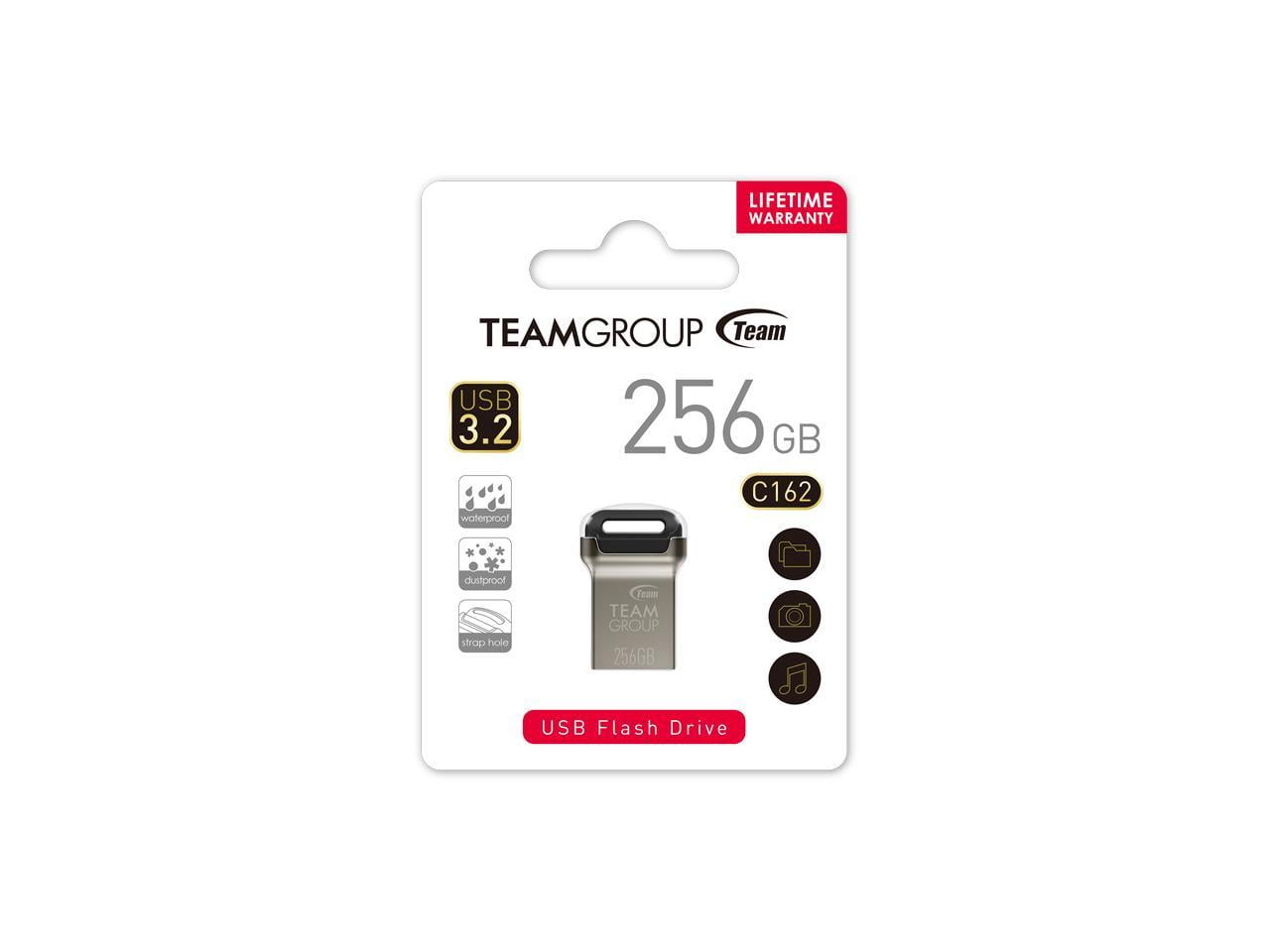 Team 256GB C162 USB 3.2 Gen 1 Flash Drive, Up to 140MB/s (TC1623256GB01)