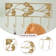 thumbnail image 6 of CoudarTitie Wall Hook Coat Hook Leaf Design Heavy Duty Multifunctional Modern Decorative for Square 6 Hooks, 6 of 9