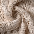 thumbnail image 3 of SZJXBUY Women's Skirt Mini Casual Hollow Out Knit Scalloped Elastic Waist Swimsuit Beach Cover Up Short Skirts Beige,S, 3 of 6
