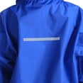 thumbnail image 7 of Kids One Piece Rain Suit Solid Color Thick Raincoat Rain Pants Set for Boys Girls Children Blue 8 Years-9 Years, 7 of 7