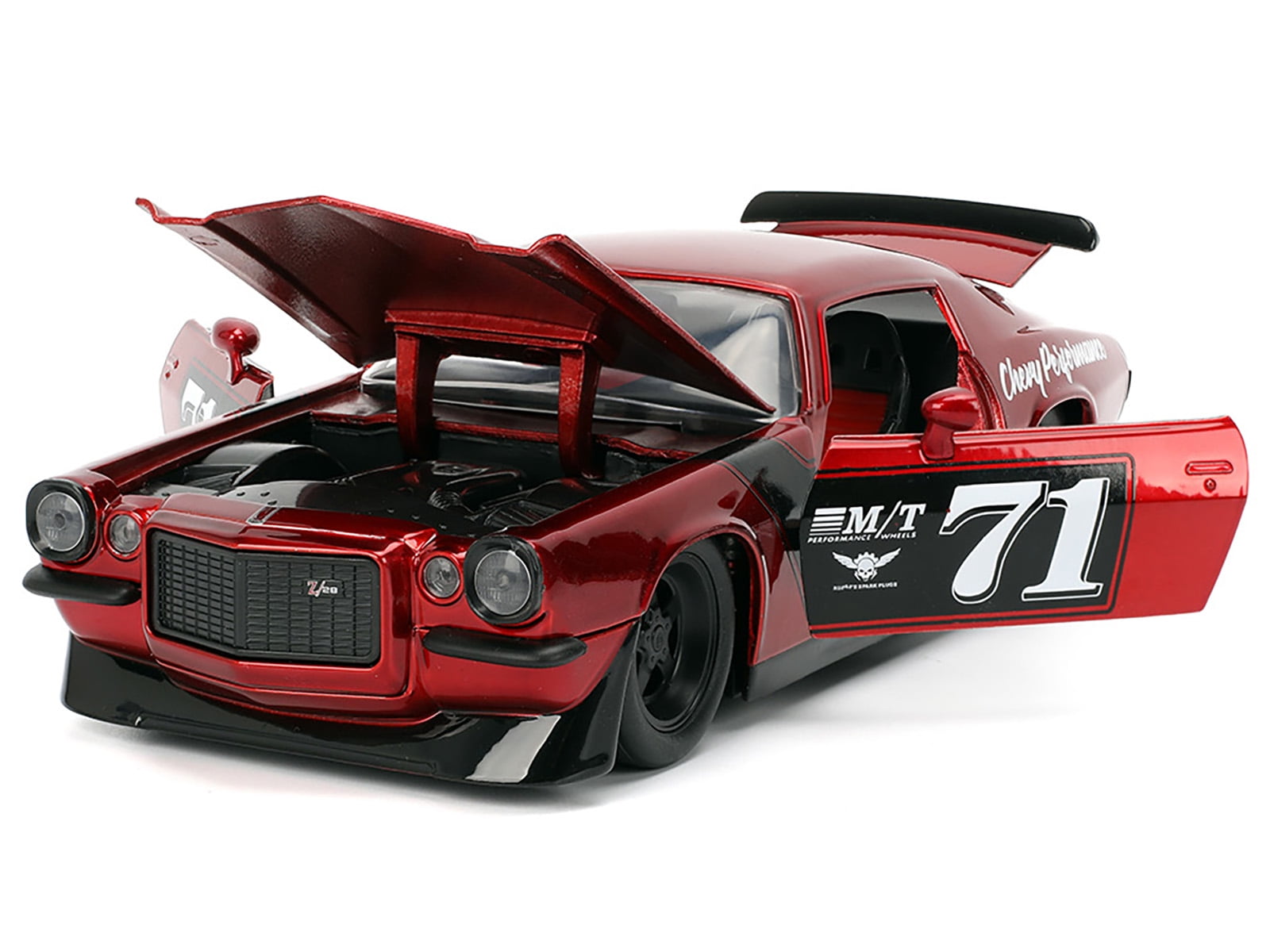 Jada Toys 1/24 Chevrolet Camaro #71, Red Metallic w/Black Stripes