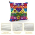 thumbnail image 4 of ARISTURING Boho Vintage Pillow Covers, Hippie Peace Sign Throw Pillow Covers, 1970S Groovy Flower Cushion Covers, Retro Rainbow Stripes Decorative Square Pillow Cases Bedroom Decor, 4 of 5
