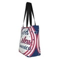thumbnail image 2 of Kll Tote Bag For Women God Bless America Patriotic Star Print Shopping Grocery Reusable Bags For Office School Shopping Travel, 2 of 7