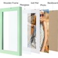 thumbnail image 2 of Vittanly 5x7 Picture Frame, Display Pictures 4x6 with Mat or 5x7 without Mat, Premium Material with Shatter Resistant Plexiglass, Photo Frame for Wall or Table Top Display, Light Green, 1 Pack, 2 of 6