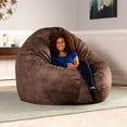 thumbnail image 6 of Jaxx 6 Foot Cocoon- Giant Bean Bag for Adults - Padded Microvelvet, Chestnut, 6 of 7