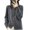 Grey, variant on Women Knitted Sweater Coat High Collar Long Sleeve Double Zipper Placket Autumn Winter Solid Color Knitwear