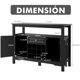 thumbnail image 3 of Mueble para Cocina Costway despensa con Porta Botellas de vino negro 117 x 40,5 x 82,5 cm, 3 of 10
