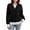 Black——Sweatshirts, variant on Oiangi Women's Zip Up Sweatshirt with Pockets Mock Neck Long Sleeve Pullover Tops Pink S