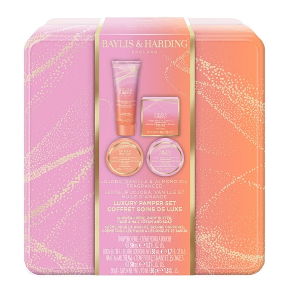 Baylis and Harding Jojoba, Vanilla and Almond Oil Ladies Body Care Pamper Tin Gift Set