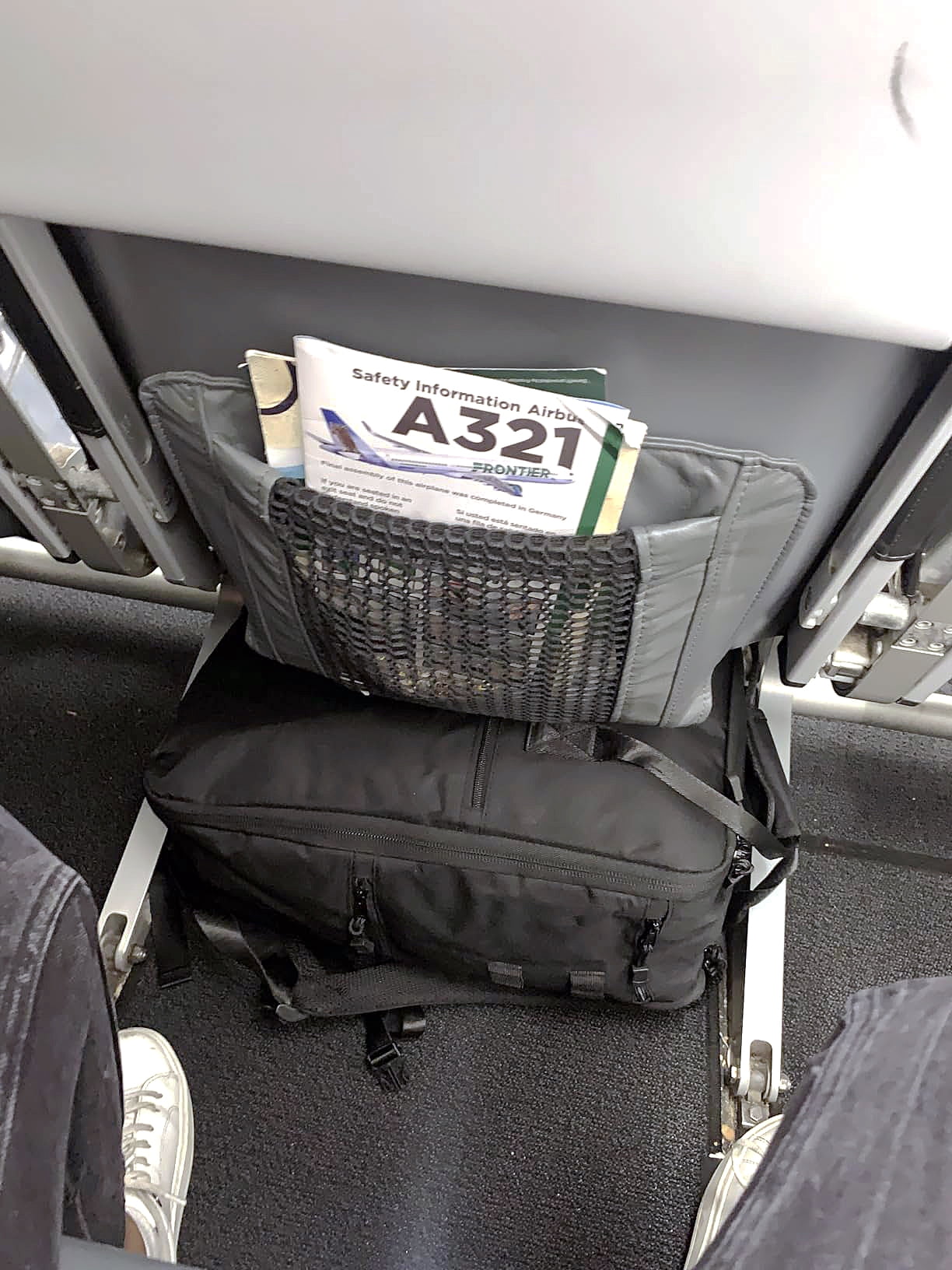 UNDERSEAT PRO Travel Backpack - Airline Personal Item Fits Spirit, Frontier, Allegiant & More (18x14x8 in, Black, Underseater)