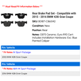 thumbnail image 2 of Rear Brake Pad Set - Compatible with 2015 - 2016 BMW 428i Gran Coupe, 2 of 2