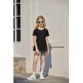 thumbnail image 3 of Arshiner Girls Summer Outfits Short Sleeve Ruffle Hem Top and Biker Shorts Set Girl Clothes, 3 of 4