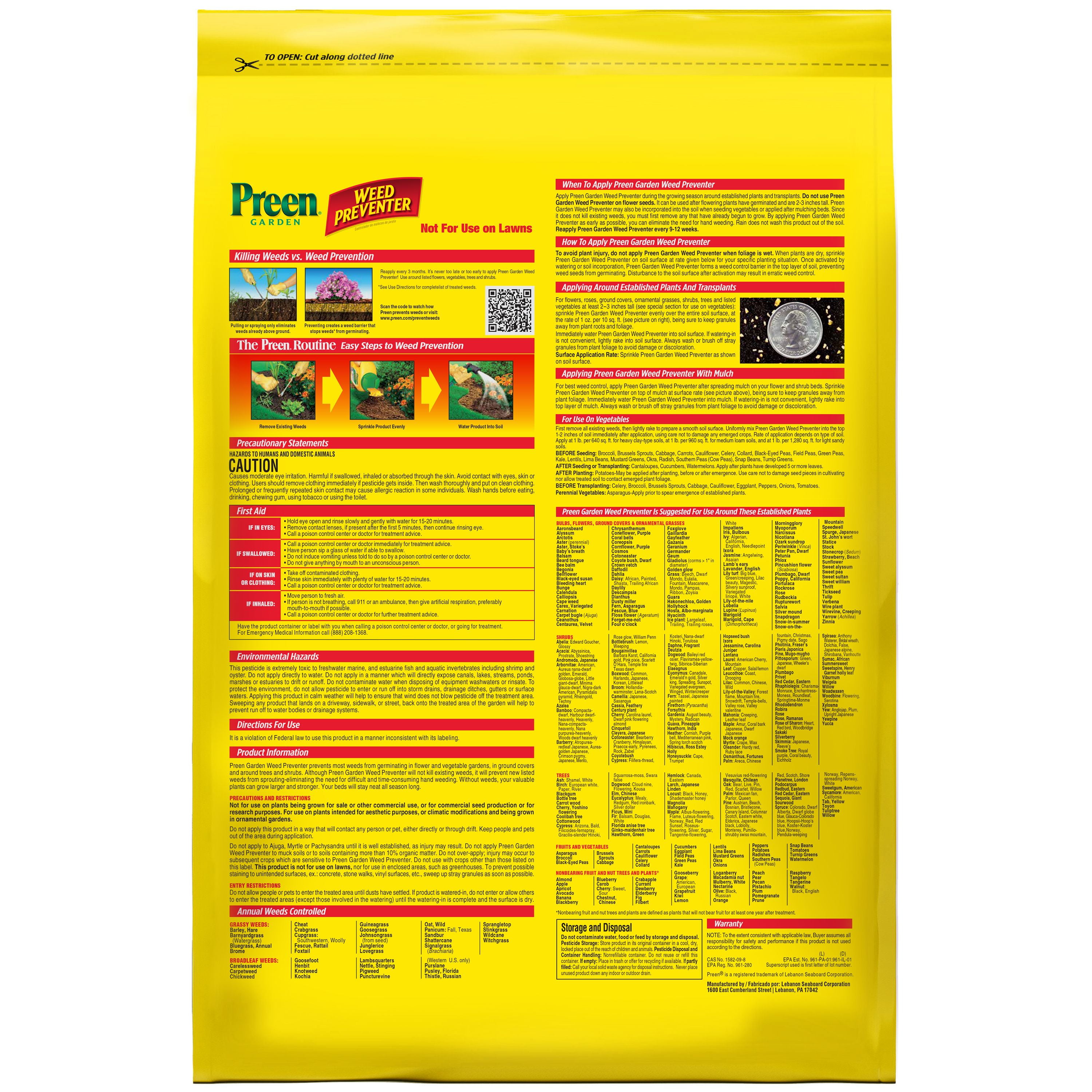 Preen Garden Weed Preventer - 31.3 lb. - Covers 5,000 Sq. ft.