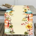 thumbnail image 3 of Fall Thanksgiving Pumpkin Sunflower Tablerunner,Autumn FarmhouseTable Runner,Suitable for Kitchen,Dining Room, Restaurant,Dresser Decoration Harvest Table Runners 72 Inch, 3 of 5