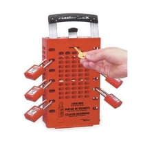 Master Lock Group Lockout Box,14 Locks Max,Red 503RED