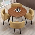 thumbnail image 2 of Dining Table Set 4 Chairs Comedor 4 Sillas Reception Coffee Tables Chairs Kitchen Table Mesas De Jantar Living Room Furniture HY My Lux Decor Round, 2 of 58