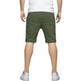 thumbnail image 6 of Vibrex Boys' Solid Color Cargo Shorts (Ages 5-15), Spring & Summer, Elastic Waist with Pockets, Loose Casual Sports Shorts Suitable For Sports,Outdoor Running And Fitness_Army Green_13-14Years, 6 of 8