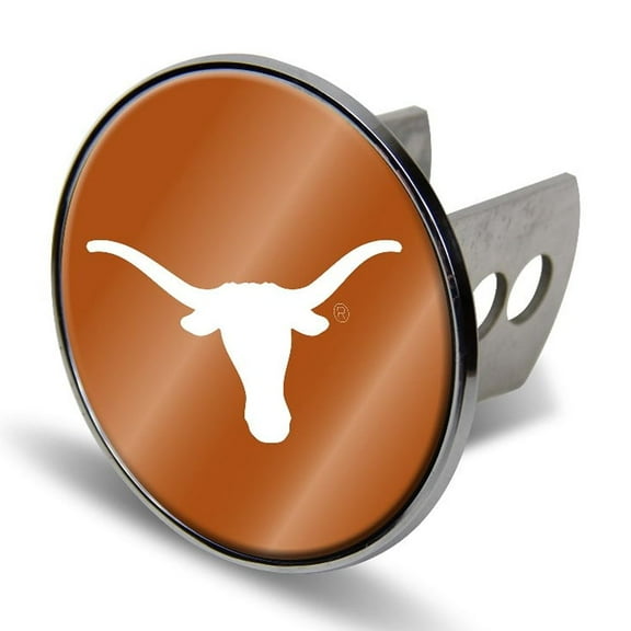 Texas-Longhorn's Chrome Trailer Hitch Cover with Laser Cut Logo Insert