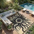 thumbnail image 3 of Soonbuy Sun Pattern Outdoor Rug, 8x10FT Waterproof Reversible Plastic Straw Outdoor Patio Rug, Quick Dry Easy Clean Outdoor Area Rug Carpet for Camping, Picnic, Balcony, Porch, RV, 3 of 9