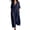 Navy, variant on Bxsruta Womens Maxi Shirt Dress Casual Collared V Neck Short Sleeve Flowy Long Dresses with Pockets
