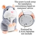thumbnail image 3 of Talking Hamster Plush Toy Repeat What You Say Funny Kids Stuffed Interactive Toy, 3 of 5