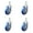 4 Swivel - No Brakes - Blue, variant on 3 Inch SS Blue Polyurethane Wheel Swivel 10mm Threaded Stem Caster SCC