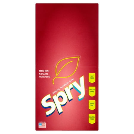 Spry, Dental Defense, Xylitol Cinnamon Chewing Gum, 12 Pcs, 12 Ct