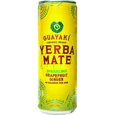 Guayaki Sparkling Organic Yerba Mate Grapefruit Ginger 12 Fluid
