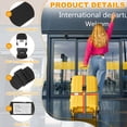 thumbnail image 3 of Uxcell Cross Luggage Straps with Combination Lock Adjustable Suitcase Belt Black, 3 of 7