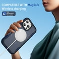 thumbnail image 2 of Dteck Magnetic Case for iPhone 14 Pro Max,Shockproof TPU Matte PC Case 360° Rotatable Ring Holder Kickstand Compatible with Mag Safe Back Cover,Navyblue, 2 of 8