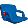 thumbnail image 2 of Extra Wide Deluxe Reclining Stadium Seat, Bleacher Chair with Back Support, Folding Sport Chair Reclines Perfect for Bleachers Lawns and Backyards, Expanded Width (2 Pack, Blue), 2 of 5