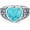 Heart Cut, variant on Vintage Turquoise Statement Ring 925 Sterling Silver 10 MM Oval Cut Created Green Turquoise with Filigree Ring for Women Size 4-12