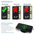 thumbnail image 2 of Dockem Luxe Wallet Case for iPhone X & iPhone XS: Minimalist Card Case with UltraGrip Canvas Style Synthetic Leather, Slim Professional Snap On Cover w/ 2 Card Holder Slots - Black and Grey, 2 of 9