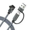 thumbnail image 2 of WEIFEI-2-in-1 USB C Charger Cable for Garmin Watch 4FT 1-Pack,USB Charging Power Cord for Garmin Fenix 8 E 7 7X 7S 6 Solar,Forerunner 970 965 955 945 570 265 255 245 165 55,Vivoactive 6 5 4 - Gra, 2 of 4