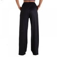 thumbnail image 3 of Women's Wide Leg Cotton Pants with Pockets, 3 of 4