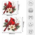 thumbnail image 2 of Ryvnso Christmas Cardinal Fir Berry Dish Drying Mat for Kitchen Countertop 16x18 Small Dish Pad Drainer Rack Dish Sink Mats, 2 of 7
