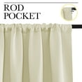 thumbnail image 2 of NICETOWN Wide Blackout Curtains Thermal Insulated Privacy Room Darkening Modern Drapes, W70 x L63, Set of 2, Beige, 2 of 7