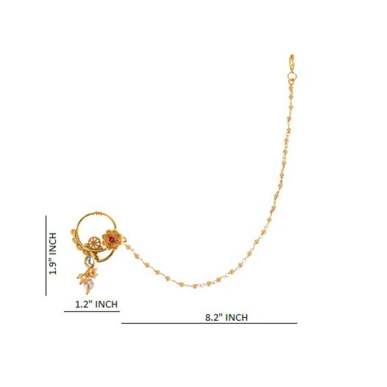 Big nose hotsell ring with chain