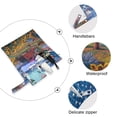 thumbnail image 4 of 2 Pack Wet Dry Bags,Farmland Oil Painting Pattern Waterproof Reusable Dual Zipper Bags for Swimwear, Gym Clothes, Toiletries, Baby Diapers, 4 of 8