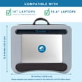 thumbnail image 3 of LapGear Memory Foam Lap Desk w/ Wrist Rest, Fits 15.6" Laptop, Silver Carbon, 3 of 6