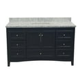 thumbnail image 4 of Abbey 60" Single Bathroom Vanity with Marine Gray Cabinet and Carrara Marble Top, 4 of 7