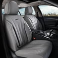 thumbnail image 3 of Coverado Full Set Car Seat Covers, Waterproof Faux Leather Front and Rear Seat Protector, Breathable Seat Cushions Universal Fit for Most Cars, Gray, 3 of 8