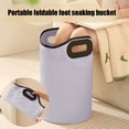 thumbnail image 6 of Large Capacity Portable Foot Soaking Bucket with Drainage, Foldable Design for Home Use, Heat Retention PVC Foot Bath Tub, 6 of 6