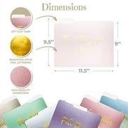 Better Office Products - File folder - letter - for 292 x 241 mm - tabbed - gold foil popular sayings - assorted colors (pack of 12)
