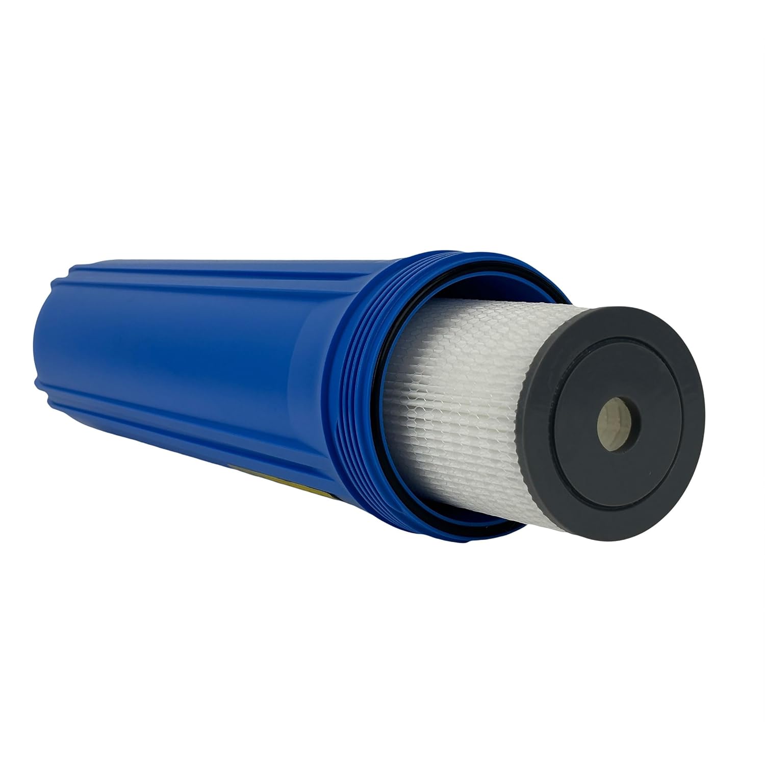 20" Neo-Pure Black/Blue Filter Housing | Blue Sump with Black Cap | No Pressure Relief or Standard Cap | 1 Inch NPT Connection | Durable High-Capacity Water Filtration Housing