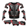 thumbnail image 1 of jinwen Ensemble de Protection Moto pour Enfants, Protection de la Poitrine et du Dos, Ensemble de Protection pour Moto Tout-Terrain, Planche à Roulettes, Cyclisme, Rouge, 1 of 9